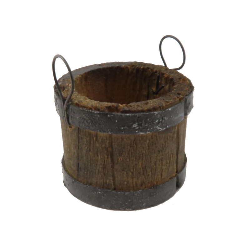 Dolls House Weathered Rustic Bucket Western Wooden Garden Farm Stable Accessory