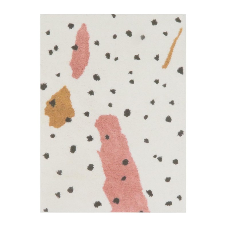 Dolls House Rug Abstract Spot Design Modern Floor Accessory 1:12 Printed Card