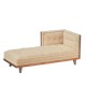 Dolls House Beige Chaise Longue Sectional Furniture JBM Miniature Walnut Lounge