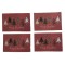 Dolls House Christmas Tree Placemats Table Mats Red Dining Room Accessory 1:12