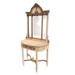 Dolls House Hall Stand Console with Mirror Unfinished Bare Wood Furniture Dolls House Hall Stand Console with Mirror Unfinished Bare Wood Furniture