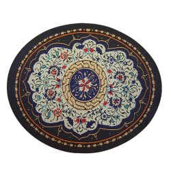 Dolls House Oval Rug Turkish Iznik Design Miniature 1:12 Accessory Small