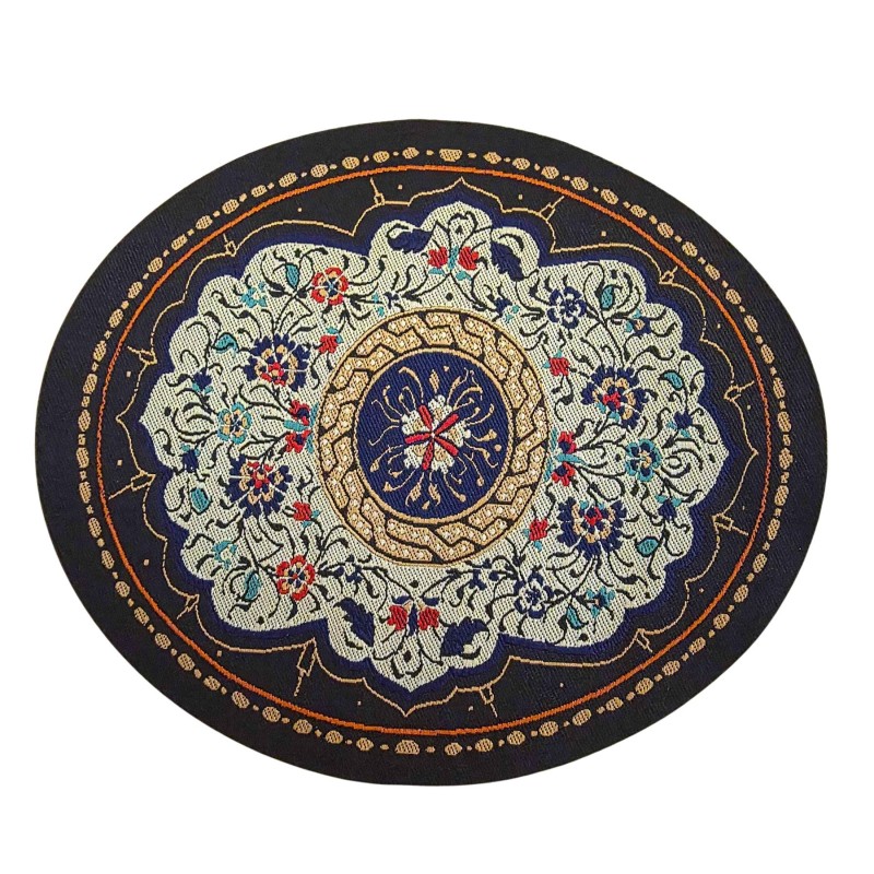 Dolls House Oval Rug Turkish Iznik Design Miniature 1:12 Accessory Small