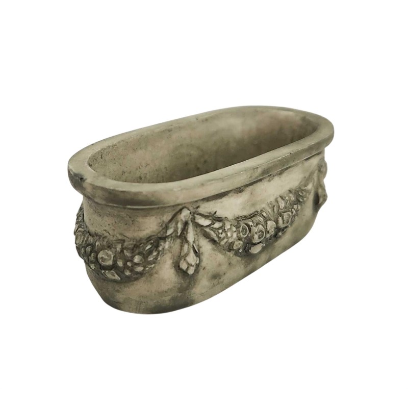 Dolls House Trough Plant Pot Green Porcelain Ornament Miniature Accessory 1:12