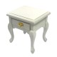 Dolls House Queen Ann Bedside Table Nightstand 1:12 White Bedroom Furniture