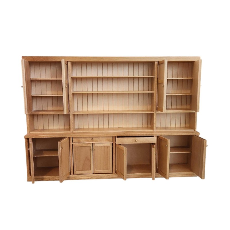 Dolls House Kitchen Cabinet Light Oak Units Cupboards Hoosier JBM Furniture