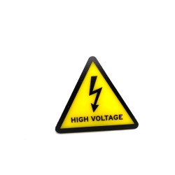 Dolls House High Voltage Sign Large Warning Electrical Hazzard Accessory 1:12