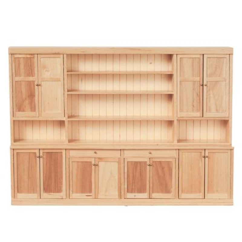 Dolls House Kitchen Cabinet Light Oak Units Cupboards Hoosier JBM Furniture