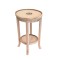 Dolls House Plant Stand Inlaid Unfinished Bare Wood 2 Tier Table 1:12