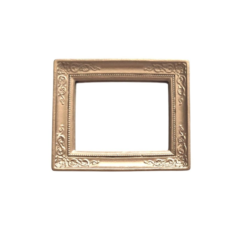 Dolls House Mirror Gold Frame Rectangular Miniature 1:12 Scale Dolls House Mirror Gold Frame Rectangular Miniature 1:12 Scale