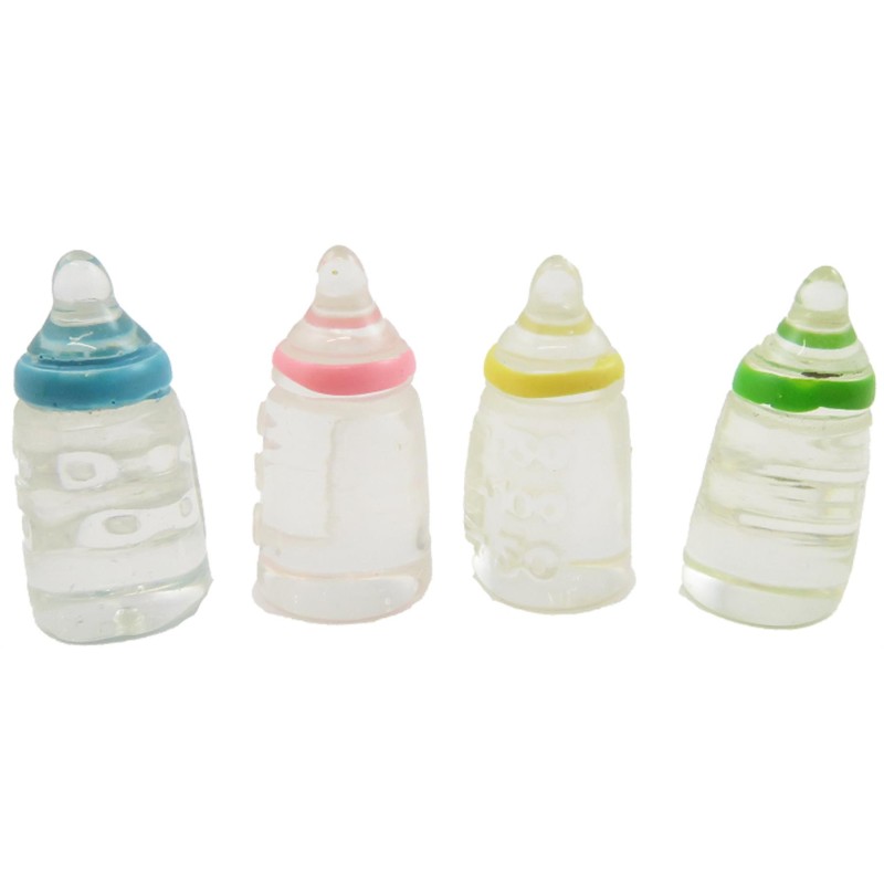 Dolls House Girl Boy Baby Doll Babies Feeding Bottles Nursery Accessory Set 1:12