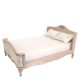 Dolls House Double Bed Unfinished Bare Wood Rattan Footboard French Style Dolls House Double Bed Unfinished Bare Wood Rattan Footboard French Style