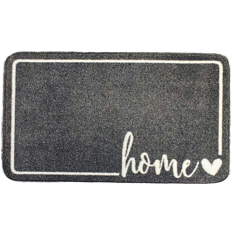 Dolls House Home Door Mat Grey & White Welcome Porch Rug 1:12 Printed Card