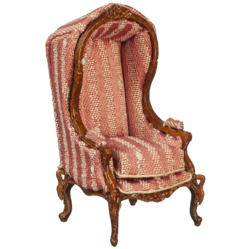 Dolls House Dark Pink Medieval Porter Chair 1:24 Half Inch JBM Hall Furniture