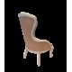 Dolls House Ladies Chair Shell-Pink & White Wood Bedroom Living Room Furniture