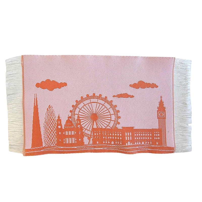Dolls House London Skyline Rug Double Sided Design Orange 1:12 Accessory Small