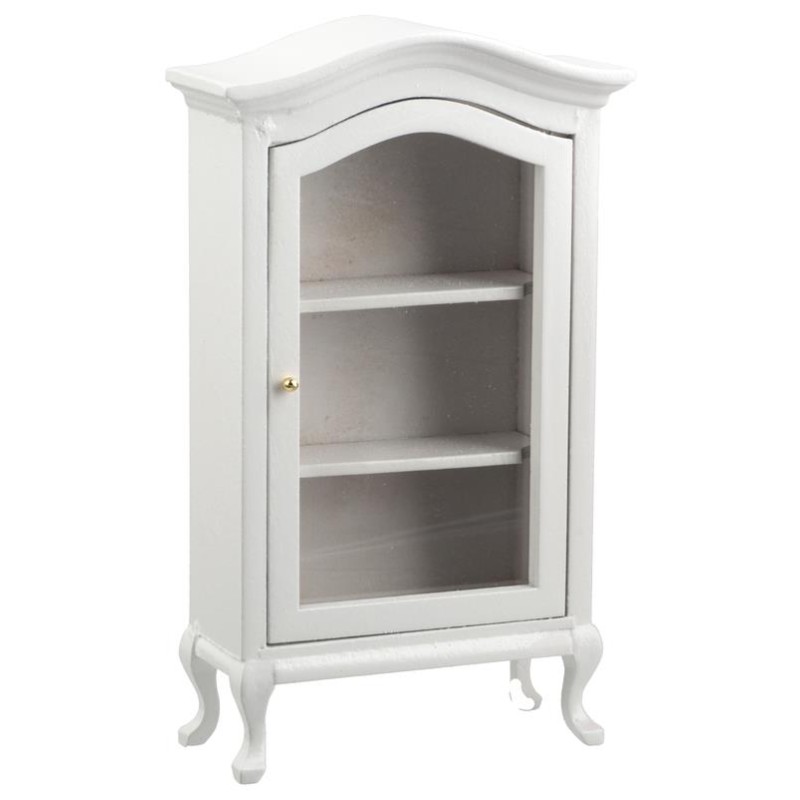 Dolls House French Style China Display Cabinet White Dining Room Furniture 1:12 Dolls House French Style China Display Cabinet White Dining Room Furniture 1:12