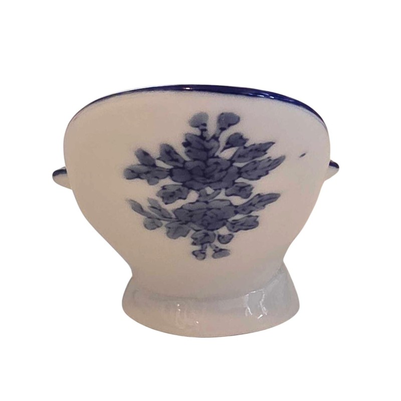 Dolls House Hip Bath Tub Porcelain Blue Floral Design Victorian Furniture 1:12