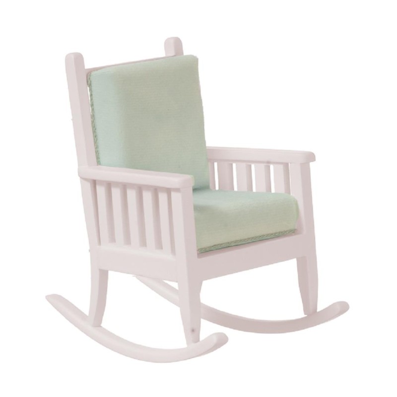 Dolls House Rocking Chair Rocker JBM Miniature Nursery Furniture 1:12 Pale Pink