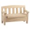Dolls House Garden Storage Bench Seat Bare Wood Outdoor Patio Seating Furniture