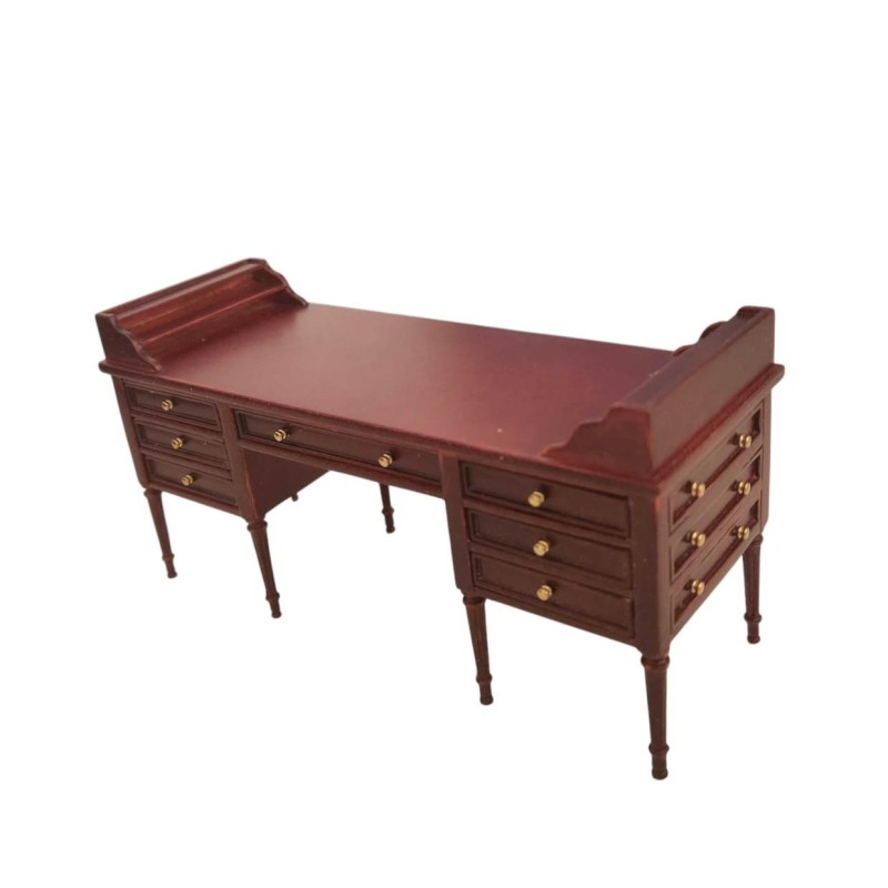 Dolls House Partners Desk George Washington Design JBM Mahogany Office Furniture