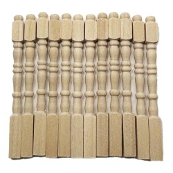 Dolls House Narrow Centurion Newel Posts Wooden Staircase Building Component