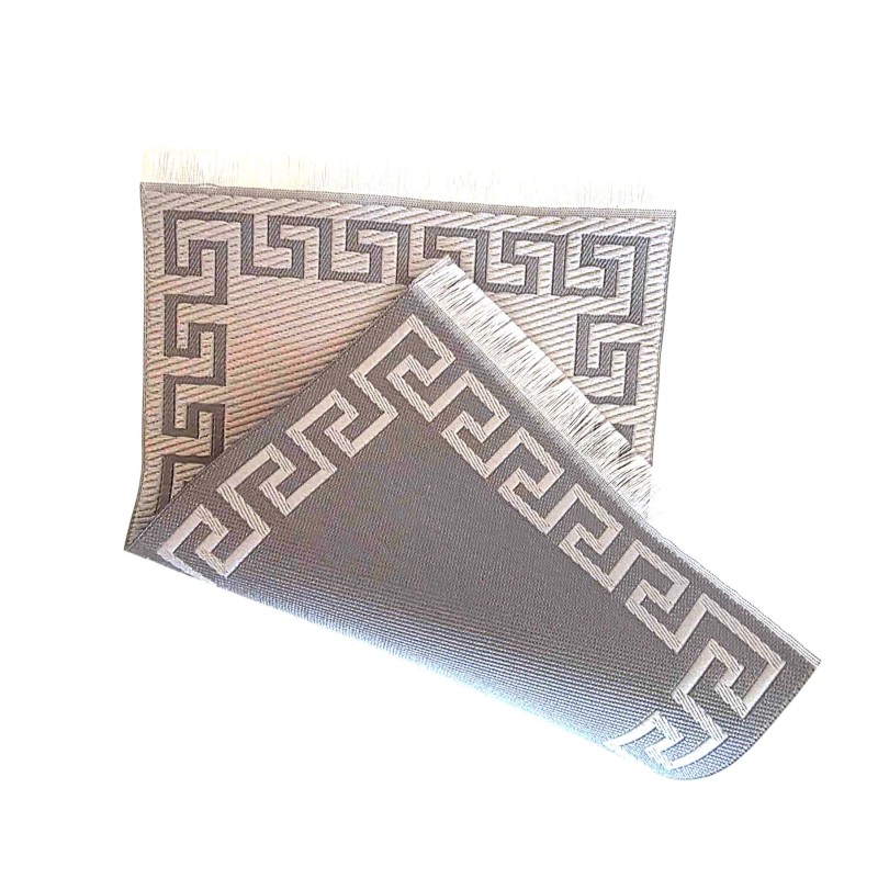 Dolls House Rectangular Rug Modern Grey Miniature Accessory Small