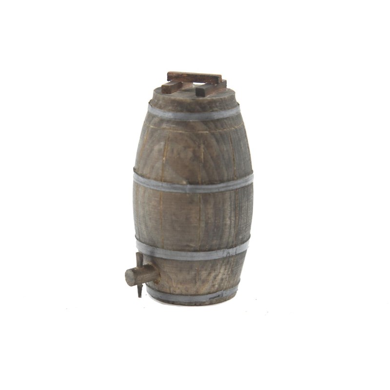 Dolls House Beer Barrel with Tap Miniature Rustic Pub Garden Accessory 1:12