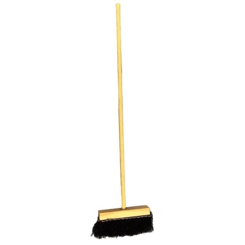 Dolls House Broom Yard Brush Push Sweeping Kitchen Cleaning Garden Accessory 1:12