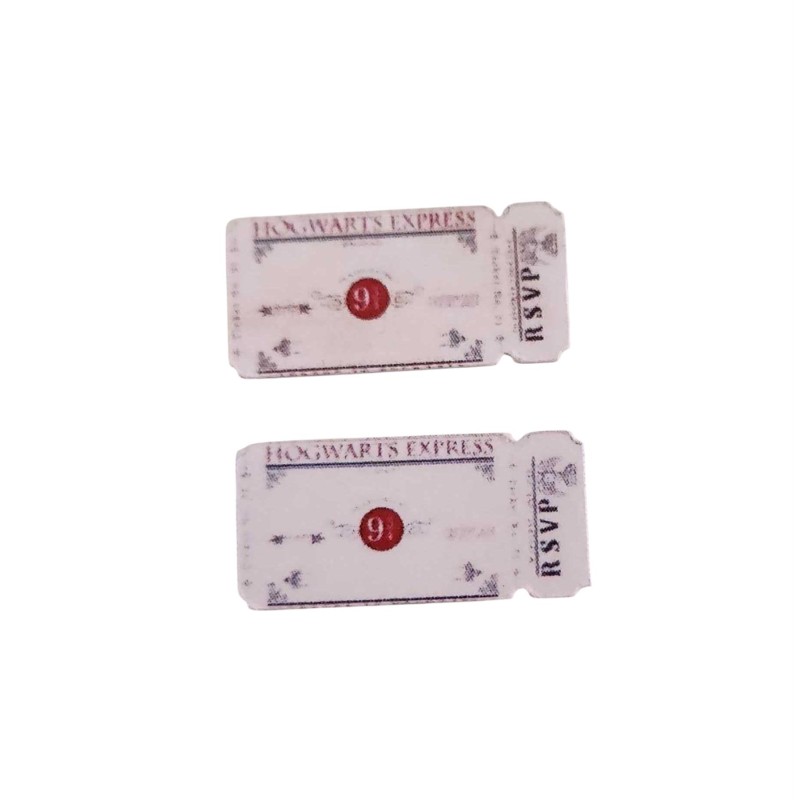 Dolls House 2 Hogwarts Express Tickets From Platform 9 3/4 for Wizards & Witches