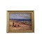 Dolls House Children on the Beach Picture in Gold Frame Miniature Accessory 1:12
