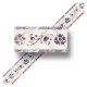 Dolls House Faux Marble Wallpaper Border Miniature 1:24 Scale 1/2in Purple