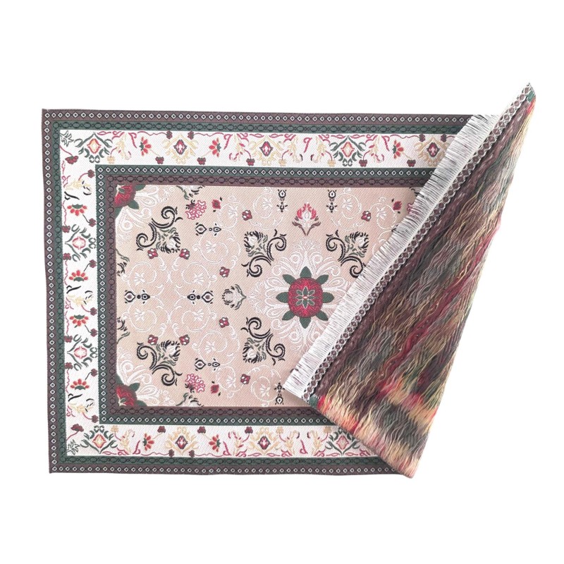 Dolls House Rug Traditional Dark Green Floral Rectangular Carpet Large Dolls House Rug Traditional Dark Green Floral Rectangular Carpet Large