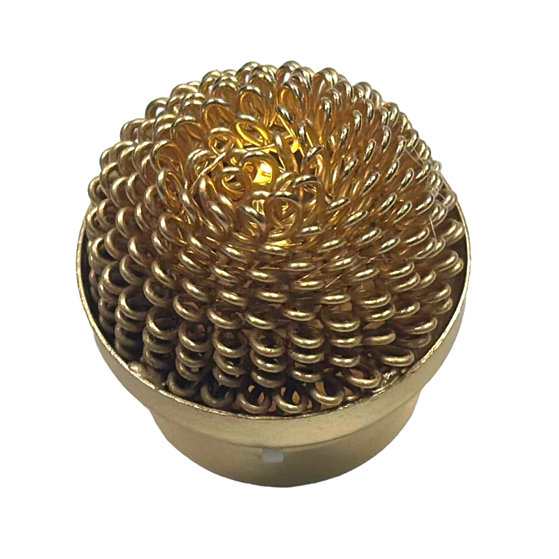 Dolls House Round Gold Loop Hedgehog Ceiling Light 1:12 LED Battery Lighting 