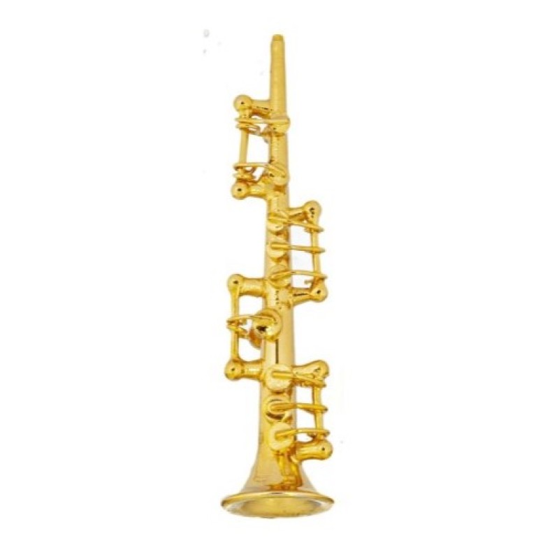 Dolls House Sopranino Saxophone Brass Miniature Music Room School Instrument