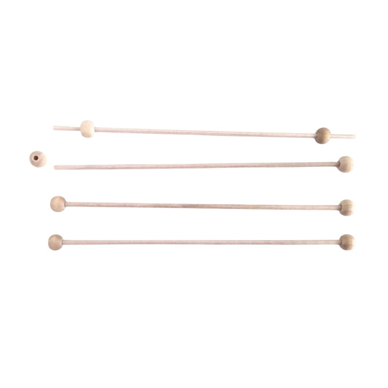 Dolls House 4 Wooden Curtain Rails Rods Poles Miniature 1:12 Scale Accessory  