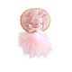 Dolls House Pink Hat with Feather & Bow Milliners Shop Lady's Accessory 