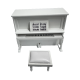 Dolls House White Upright Piano and Bench Miniature Music Room Furniture