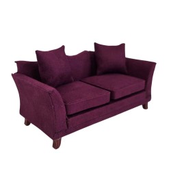 Dolls House Modern Purple Sofa Contemporary Living Room Furniture