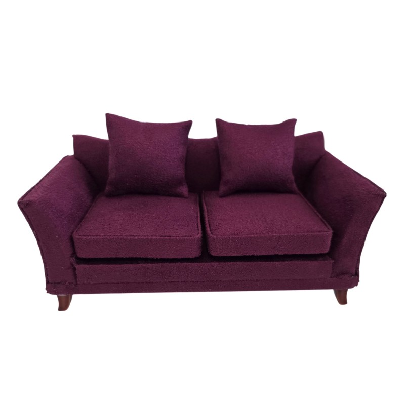 Dolls House Modern Purple Sofa Contemporary Living Room Furniture