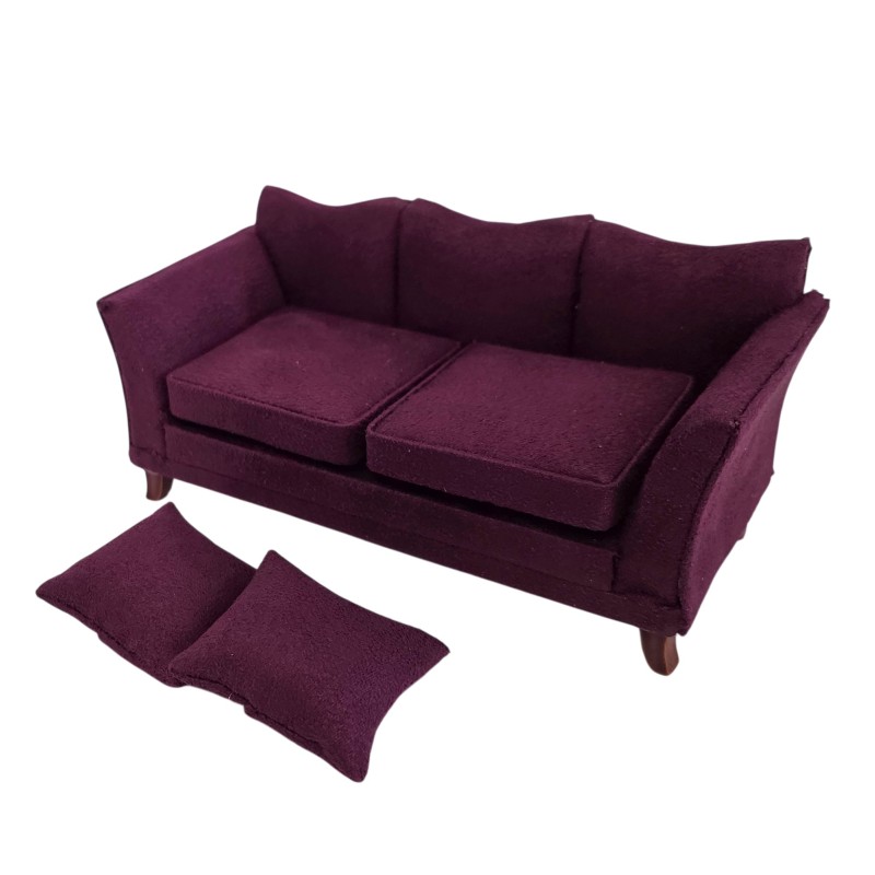 Dolls House Modern Purple Sofa Contemporary Living Room Furniture
