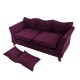 Dolls House Modern Purple Sofa Contemporary Living Room Furniture