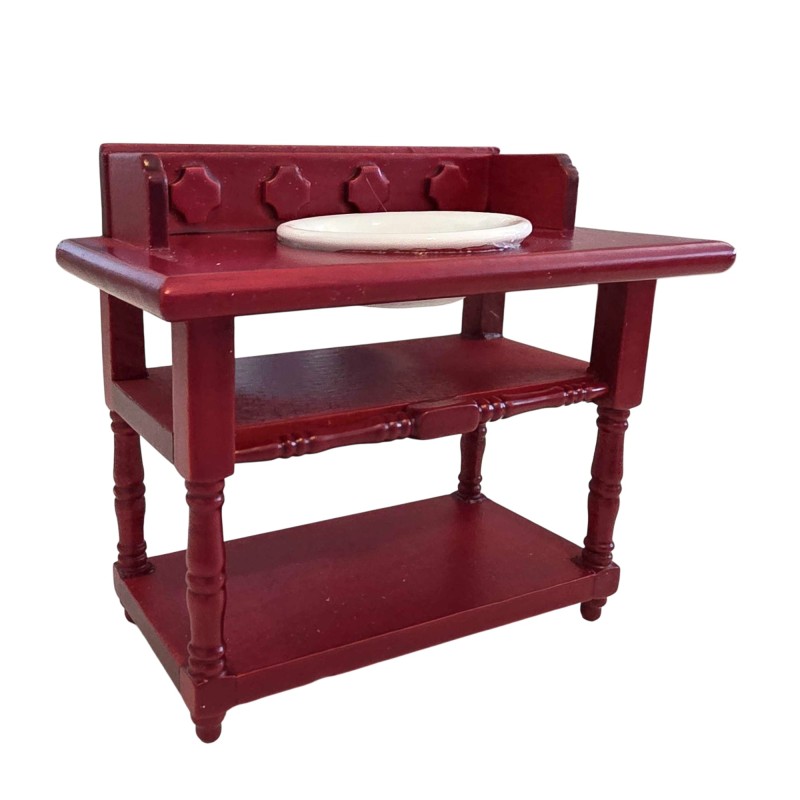Dolls House Victorian Mahogany Wash Stand Bedroom Bathroom Furniture