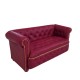 Dolls House Red Leather Chesterfield Sofa Settee JBM Miniature Living Room Furniture
