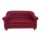 Dolls House 1880 Red Leather Club Sofa JBM Miniature Living Room Furniture 1:12
