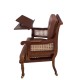 Dolls House Walnut Armchair with Writing Table JBM Miniature Furniture