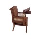 Dolls House Walnut Armchair with Writing Table JBM Miniature Furniture