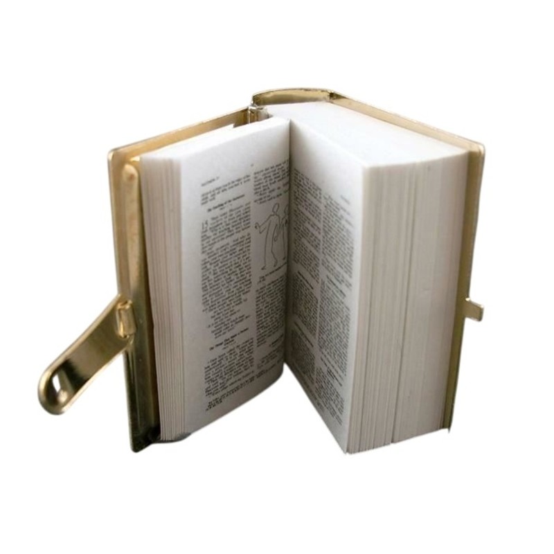 Dolls House Bible with Printed Pages Miniature Church Accessory 