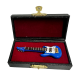 Dolls House Electric Guitar S Type Blue Miniature Music Room School Instrument