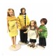 Dolls House Family of 4 People Miniature Modern Porcelain Figures 1:12 Scale 